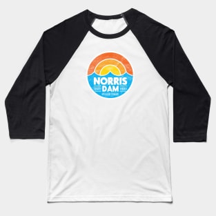 Norris Dam Sunset Design (Worn) Baseball T-Shirt